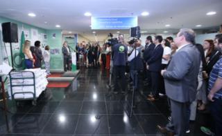 Abertura da Exposição Servidores Constituintes. Diretor do Centro de Documentação e Informação, Sergio Sampaio.