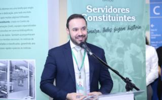 Abertura da Exposição Servidores Constituintes. Diretor-Geral da Câmara dos Deputados, Guilherme Barbosa Brandão.