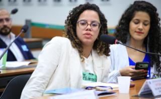 Audiência Pública - Juventude, Educação e Cidadania: caminhos para a participação social. Secretária Nacional de Juventude - Secretaria-Geral da Presidência da República, Vitória Genuino de Morais Silva.