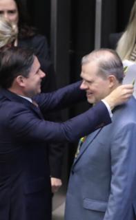 Entrega do Prêmio Mérito Legislativo. Ministro do Supremo Tribunal Federal, José Antonio Dias Toffoli. Presidente da Câmara dos Deputados, Hugo Motta (REPUBLICANOS - PB).