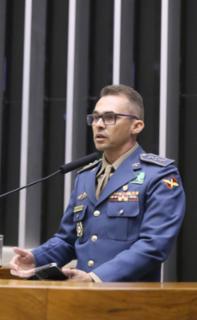 Homenagem aos 279 anos do município de Luziânia – GO. Comandante da Unidade do Corpo de Bombeiros Militares de Luziânia – GO, Major Nascimento.