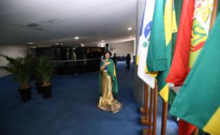 Visita ao Congresso Nacional com apresentação da edição especial do “Visite Encena”. Representando a Federação, Clara Camarano.