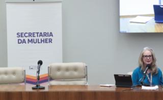 Seminário - A importância da implementação do Orçamento Sensível a Gênero e Raça. Advogada e Servidora Pública federal, Danielle Gruneich.