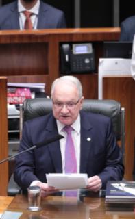 Destinada a inaugurar a 4ª Sessão Legislativa Ordinária da 57ª Legislatura. Ministro do Supremo Tribunal Federal do Brasil, Edson Fachin.