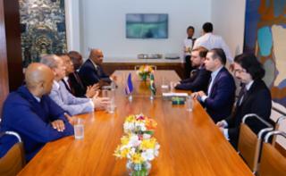 Reunião com membros da comitiva de Cabo Verde.