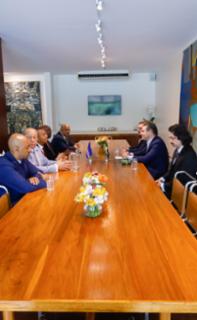 Reunião com membros da comitiva de Cabo Verde.