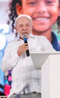 Cerimônia de 113 Inaugurações Simultâneas em Instituições de Ensino e Celebração das Escolas Conectadas. Presidente da República do Brasil, Luis Inácio Lula da Silva