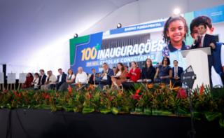 Cerimônia de 113 Inaugurações Simultâneas em Instituições de Ensino e Celebração das Escolas Conectadas.