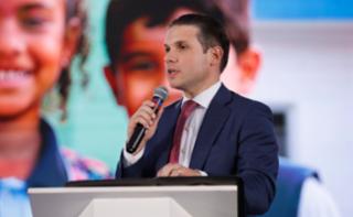 Cerimônia de 113 Inaugurações Simultâneas em Instituições de Ensino e Celebração das Escolas Conectadas. Presidente da Câmara dos Deputados, Hugo Motta (REPUBLICANOS - PB)