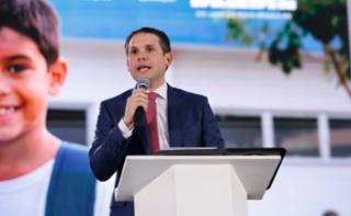 Cerimônia de 113 Inaugurações Simultâneas em Instituições de Ensino e Celebração das Escolas Conectadas. Presidente da Câmara dos Deputados, Hugo Motta (REPUBLICANOS - PB)