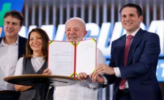 Cerimônia de 113 Inaugurações Simultâneas em Instituições de Ensino e Celebração das Escolas Conectadas. Ministro de Estado da Educação, Camilo Santana, Primeira-dama do Brasil, Rosângela Lula da Silva (Janja), Presidente da República do Brasil, Luis Inácio Lula da Silva, Presidente da Câmara dos Deputados, Hugo Motta (REPUBLICANOS - PB)