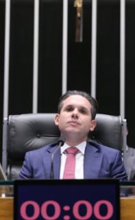 Discussão e votação de propostas legislativas. Presidente da Câmara dos Deputados, Hugo Motta (REPUBLICANOS - PB)