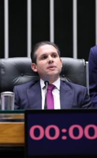Discussão e votação de propostas legislativas. Presidente da Câmara dos Deputados, Hugo Motta (REPUBLICANOS - PB)