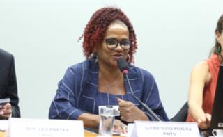 Audiência Pública – Impactos sobre a vida das mulheres e dos pequenos negócios. Coordenadora-Geral da Federação Nacional dos Trabalhadores Domésticos - FENATRAD, Cleide Silva Pereira.