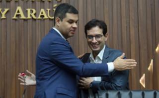 Manaus (AM). Câmara pelo Brasil. Dep. Saullo Vianna (MDB-AM) e Dep. Leo Prates (REPUBLICANOS - BA)