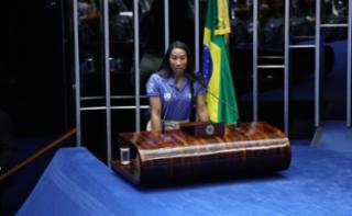 Homenagem aos 112 anos do Comitê Olímpico do Brasil. Membro da Comissão de Atletas do Comitê Olímpico do Brasil (COB), Ketleyn Lima Quadros.