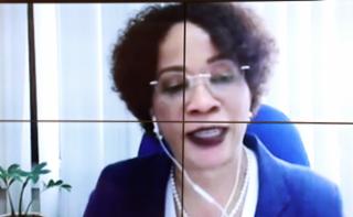 Audiência Pública - Aspectos jurídicos da criminalização da misoginia: direito nacional constitucionalidade e experiências internacionais. Juíza Titular da 1ª Vara de Violência Doméstica e Familiar Contra a Mulher da Comarca de Salvador, Andremara Dos Santos