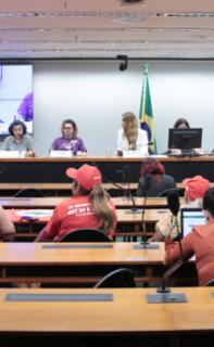 Tribuna das Mulheres. Representante do Movimento dos Trabalhadores Rurais Sem Terra (MST), Ceres Hadich. Representante da Marcha das Margaridas, Melissa Vieira. Dep. Erika Hilton (PSOL - SP)