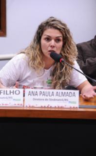 Audiência Pública - Sistema Metroferroviário no Brasil. Diretora do Sindicato dos Trabalhadores em Empresas de Transportes Metroviários e Conexa do Rio Grande do Sul - Sindimetrô/RS, Ana Paula Almada