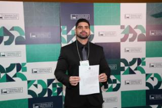 Cerimônia de Posse dos novos Servidores. Servidor, Hugo Alves Passos.