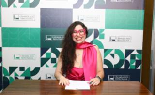 Cerimônia de Posse dos novos Servidores. Servidora, Ludimilla Costa Silva Alves.