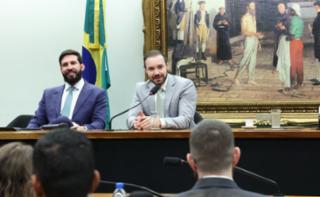 Ambientação dos novos Servidores. Secretário-Geral da Mesa, Lucas Ribeiro Almeida Júnior e Diretor-geral da Câmara dos Deputados, Guilherme Brandão