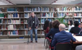 Café com Prosa e Integração com os novos servidores. Diretor do Centro de Documentação e Informação, Sergio Sampaio