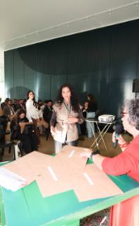 Apresentação das lotações dos novos servidores e encerramento. Servidora, Christiane Pinheiro dos Santos