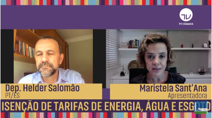 Helder Salomão propõe isenção de tarifas de energia, água e esgoto durante quarentena