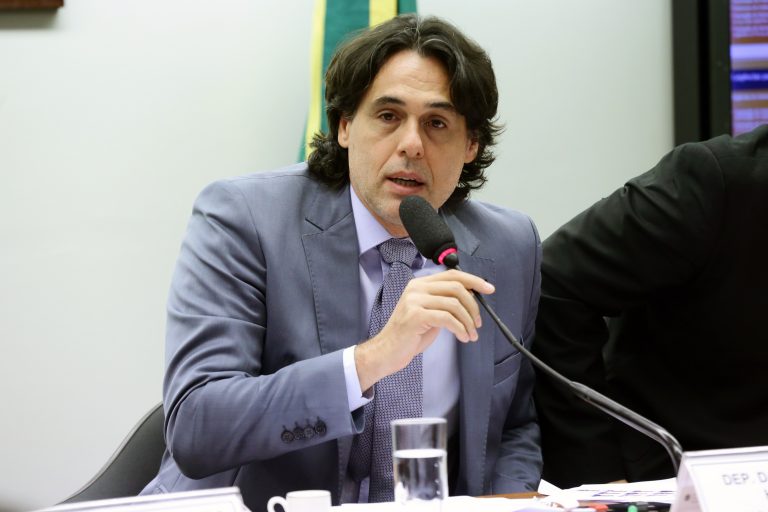 Dep. Danrlei de Deus Hinterholz (PSD - RS) ao microfone em audiência pública