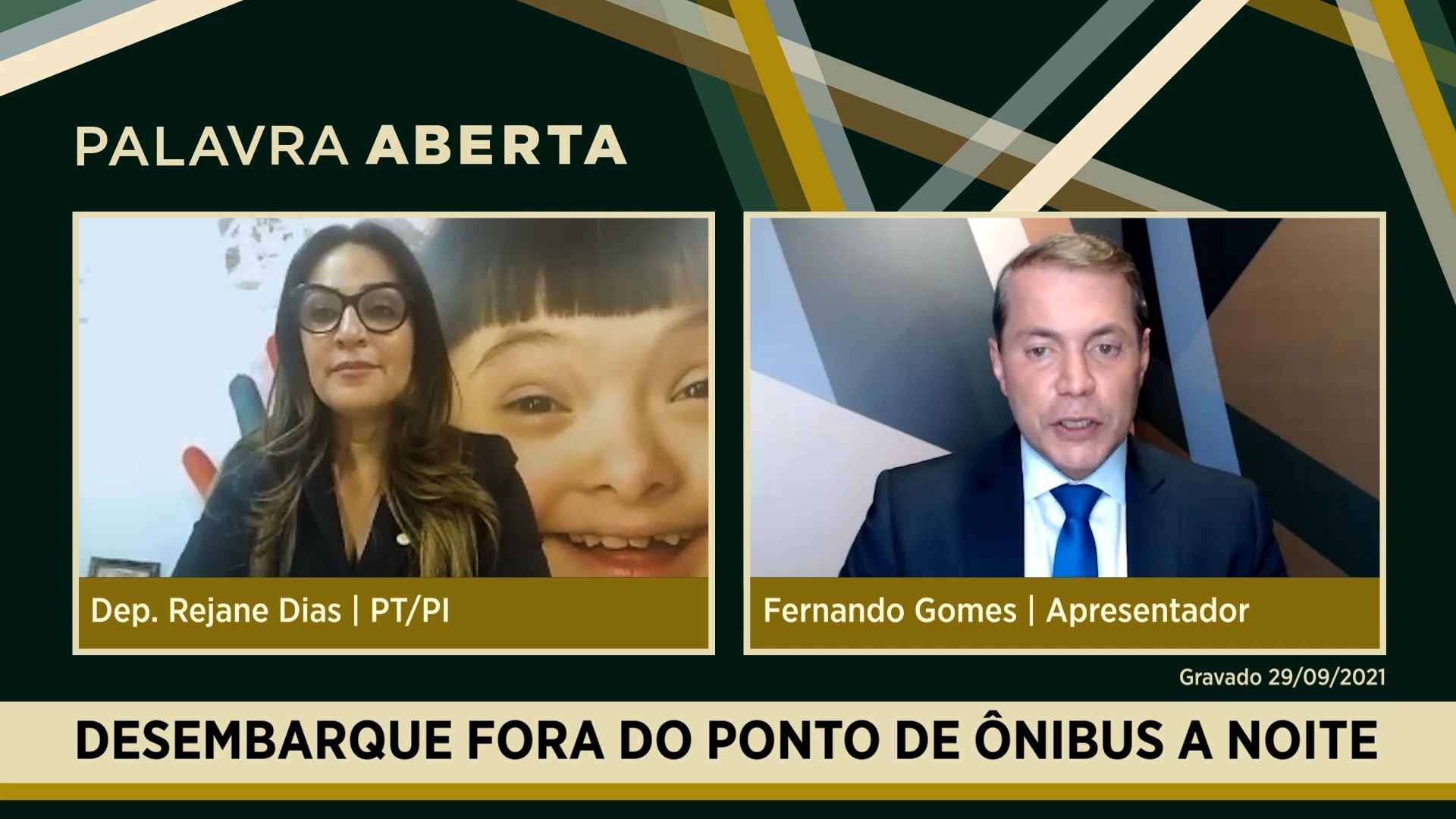 Desembarque fora do ponto de ônibus à noite