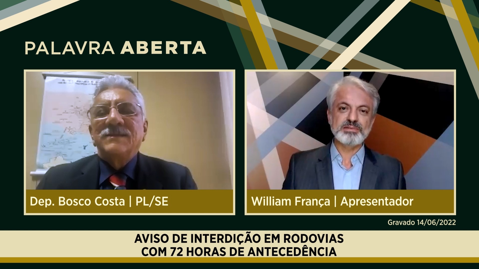 Aviso de interdição em rodovias com 72 horas de antecedência