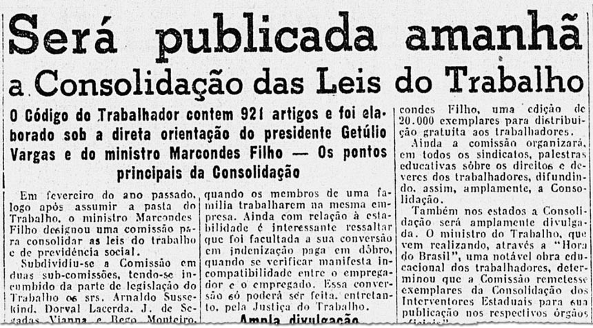 80 anos da CLT