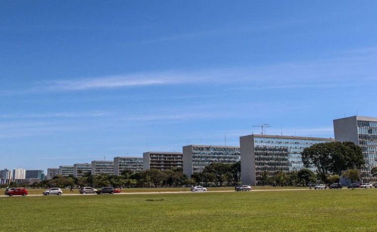 Parte da Esplanada dos Ministérios, em Brasília