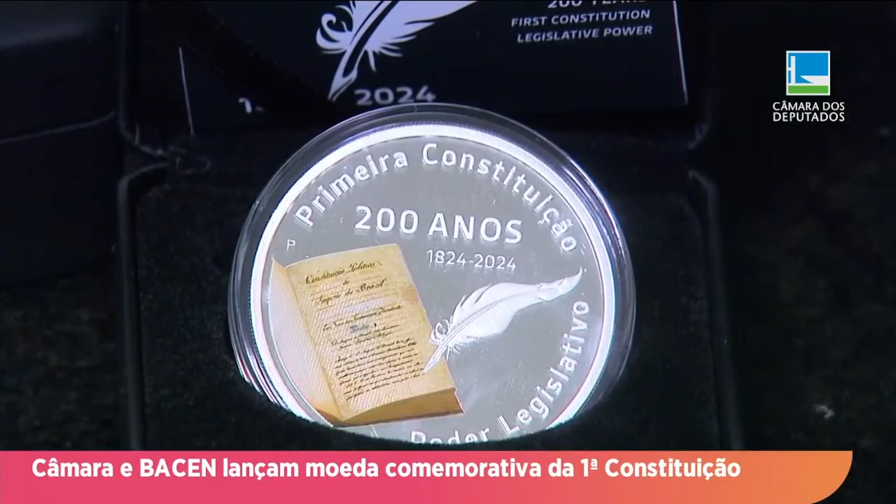 Câmara e Banco Central lançam moeda comemorativa dos 200 anos da Constituição