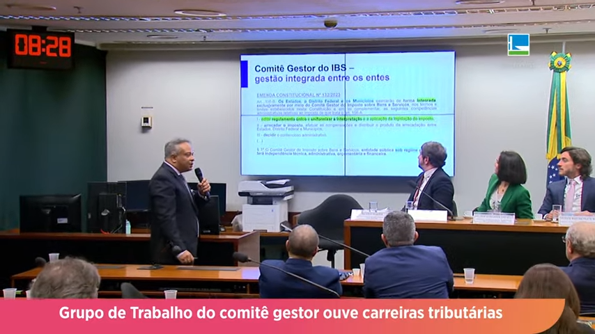 Grupo de Trabalho do comitê gestor ouve carreiras tributárias