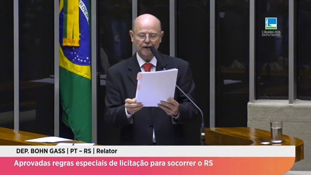 Regras especiais de licitação para socorrer o Rio Grande do Sul são aprovadas
