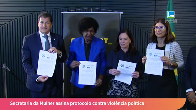 Secretaria da Mulher assina protocolo contra violência política