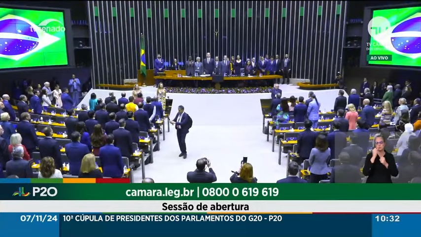 Cerimônia de abertura da 10ª Cúpula de Presidentes dos Parlamentos do G20 (P20)