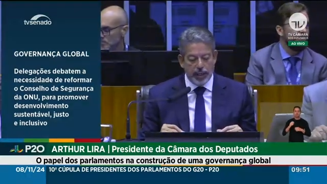 Lira defende reforma de instituições e mecanismos de governança global