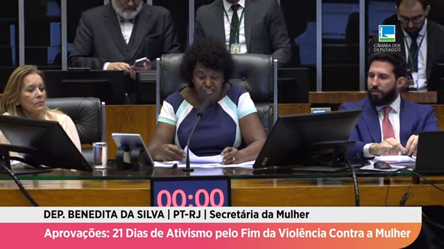 Câmara aprova projetos para marcar os 21 Dias de Ativismo pelo Fim da Violência Contra a Mulher.