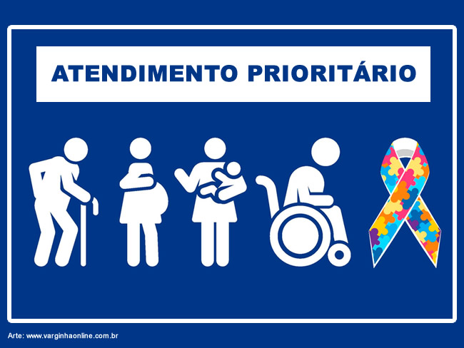 Placa de atendimento prioritário