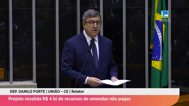 Projeto revalida R$ 4 bi de recursos de emendas não pagas