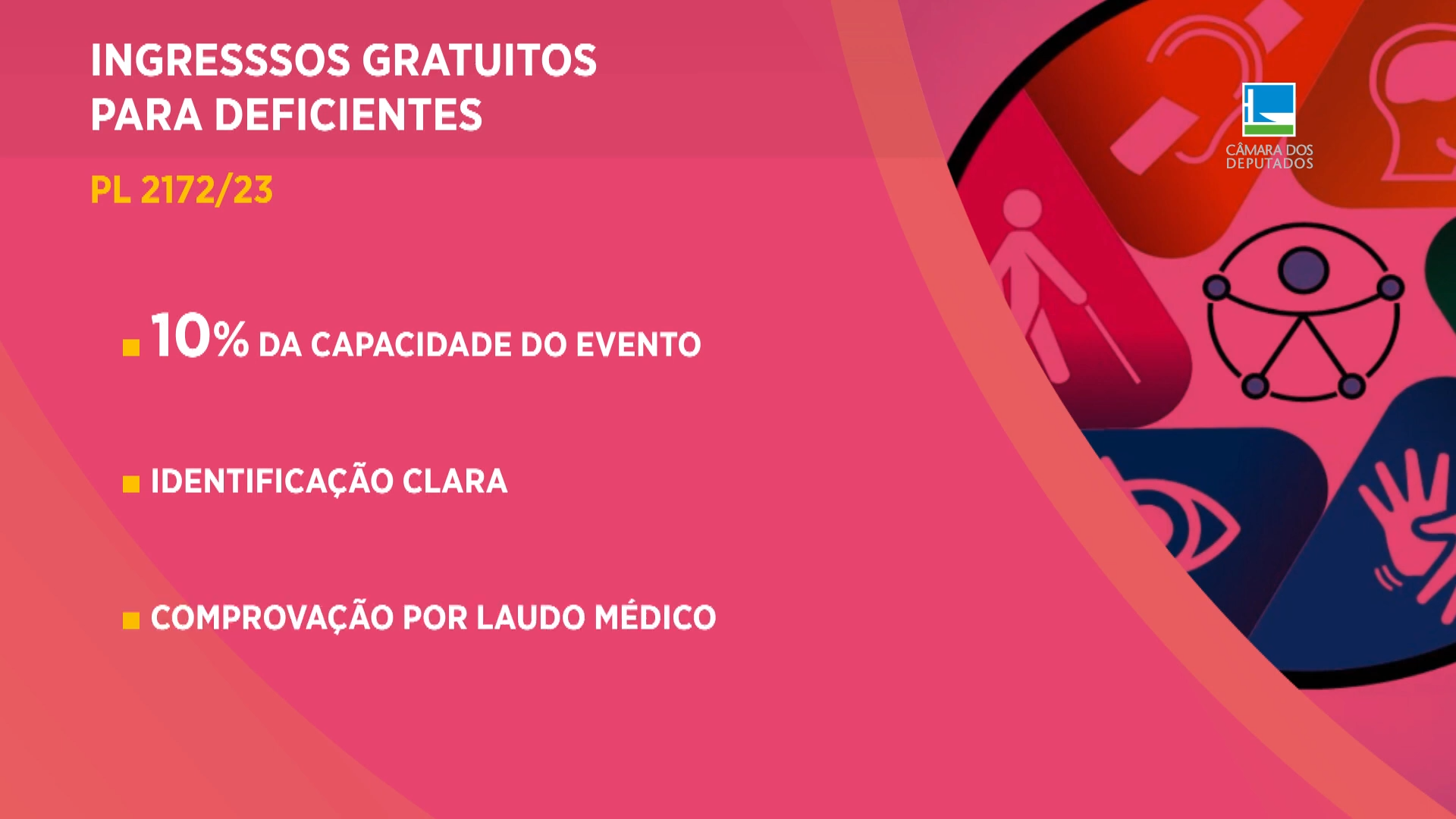 Ingresso gratuito para pessoas com deficiência em eventos