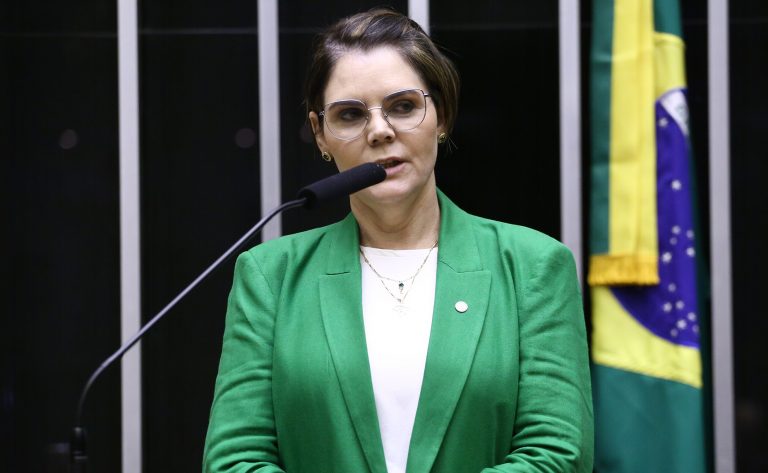 deputada Coronel Fernanda discursa no plenário