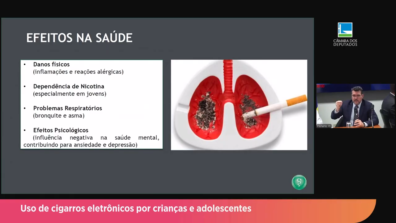 Uso de cigarros eletrônicos por crianças e adolescentes