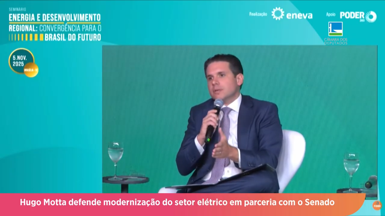 Hugo Motta defende modernização do setor elétrico em parceria com o Senado