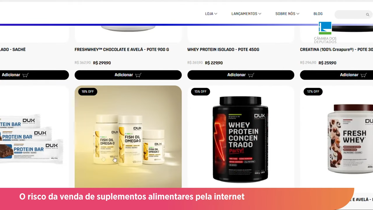 O risco da venda de suplementos alimentares pela internet