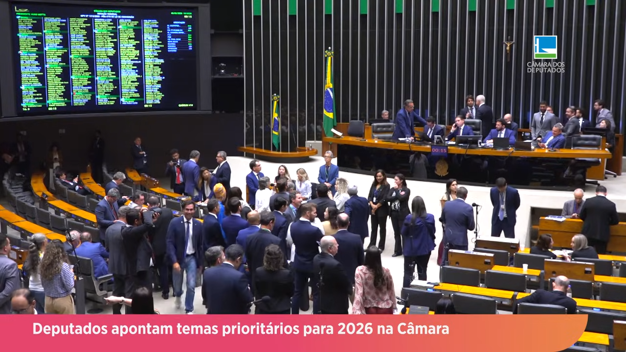 Deputados apontam temas prioritários para 2026 na Câmara