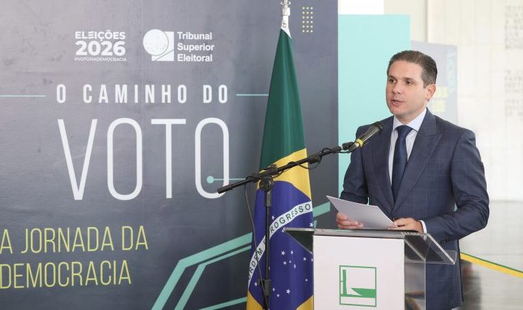 Abertura da exposição "O Caminho do Voto". Presidente da Câmara dos Deputados, Hugo Motta (REPUBLICANOS - PB)